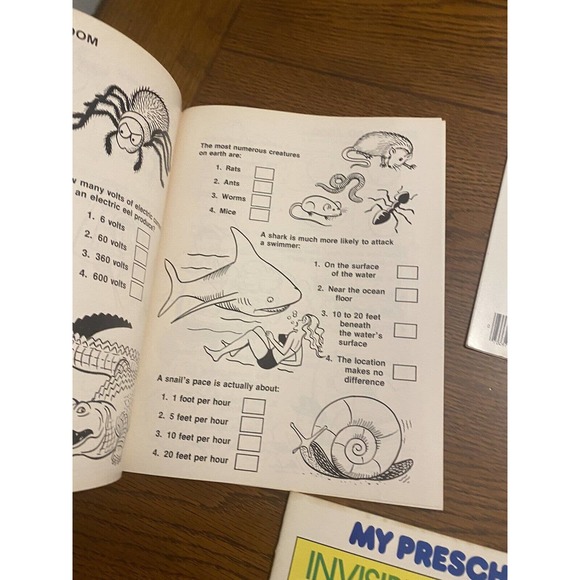 Vintage 1986 Creative Child Press Invisible Ink Activity Books Quiz Lot Of 3 NOS - Picture 6 of 12